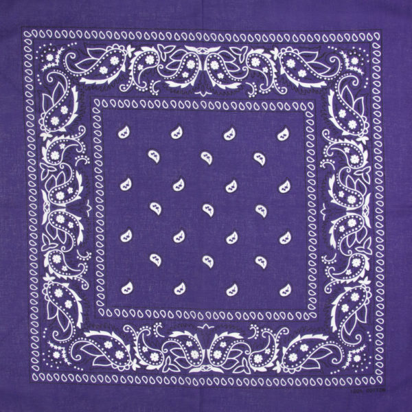 bandana violet foncé à motif paisley